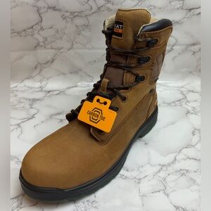 Men's Ariat Turbo 8 Waterproof Carbon Toe Tan Work Boots US Size 10,5